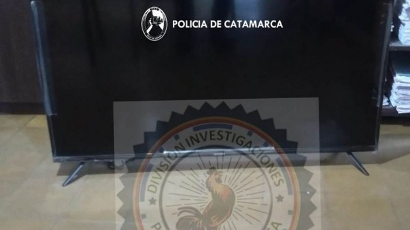 Policías recuperaron un televisor sustraído