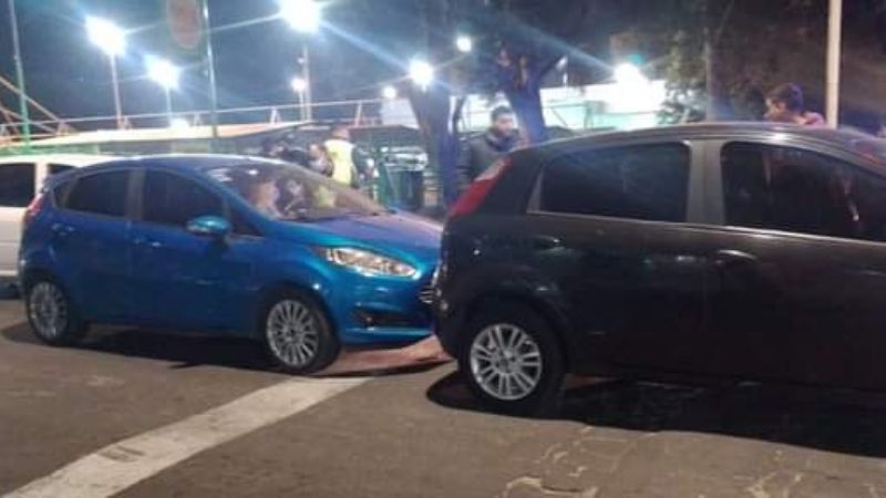 Choque en cadena en Avenida Belgrano