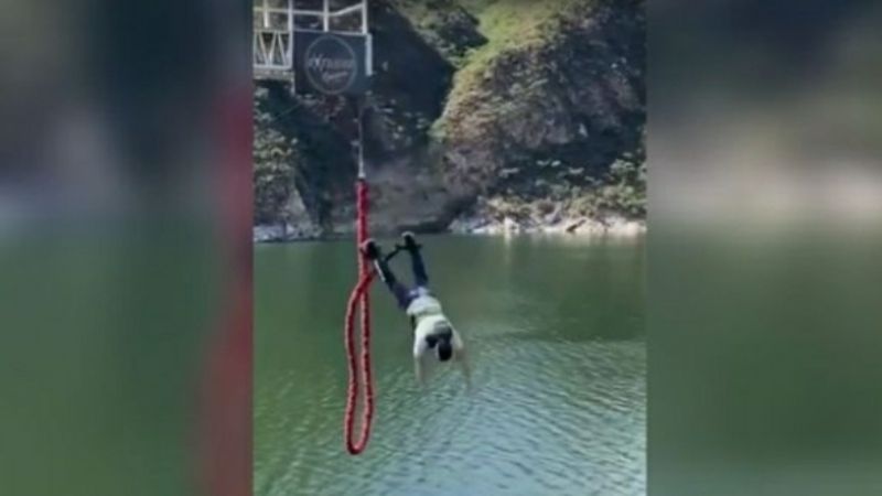 El turista que se cayó al hacer bungee jumping se encuentra estable y la empresa sigue operando