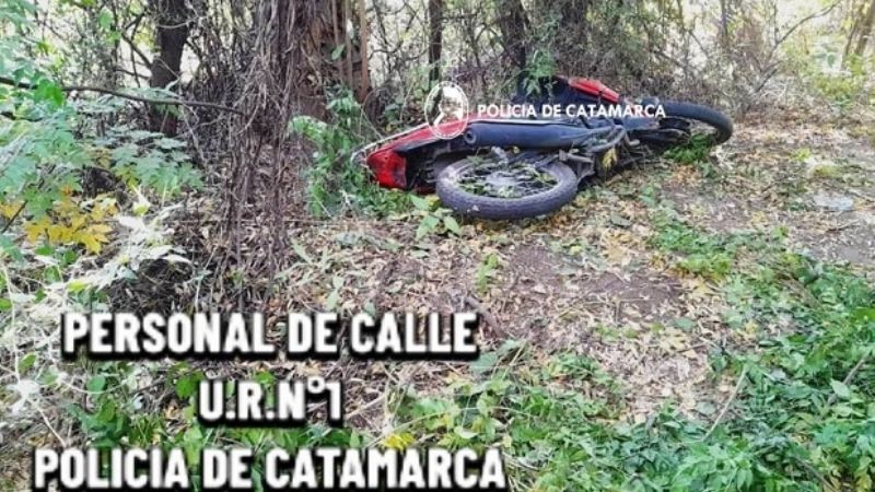 Robaron una moto y la ocultaron entre la maleza
