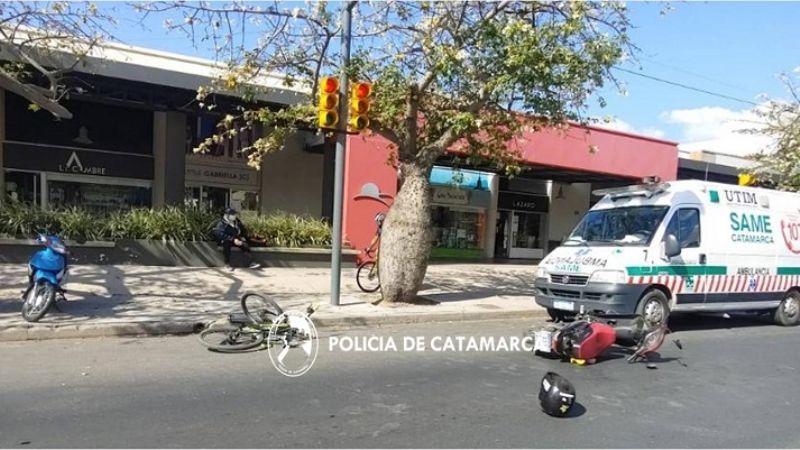 Motociclista embistió a un ciclista