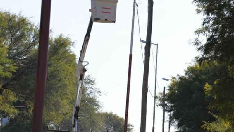 Se pusieron luces LED en Santa María