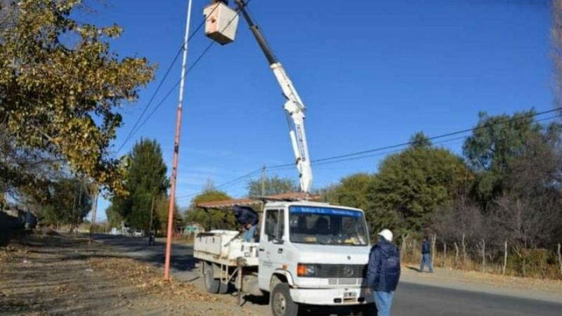 Se pusieron luces LED en Santa María