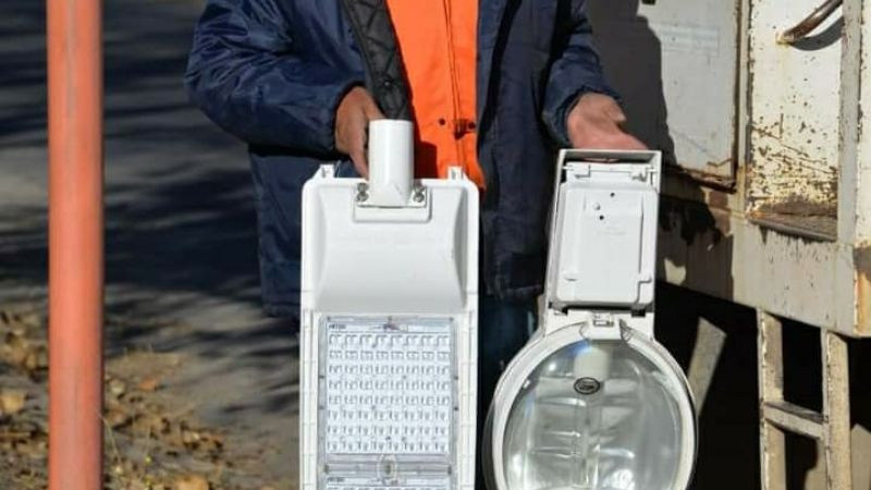 Se pusieron luces LED en Santa María