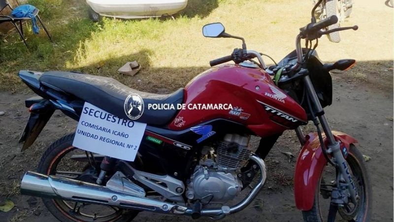 Recuperan una moto en Icaño