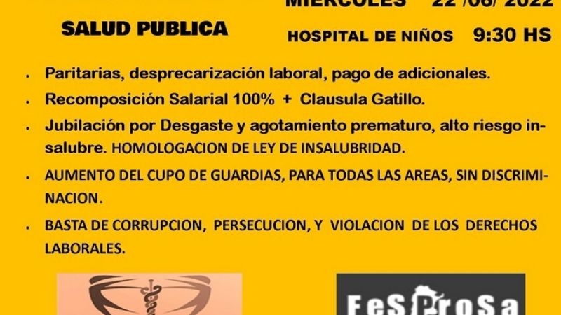 Otro paro en la salud pública