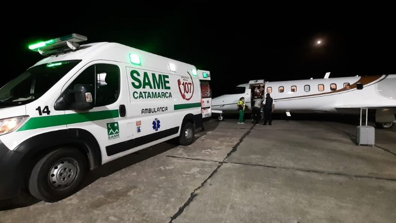 Un niño de 5 años fue trasladado en un vuelo aéreo sanitario
