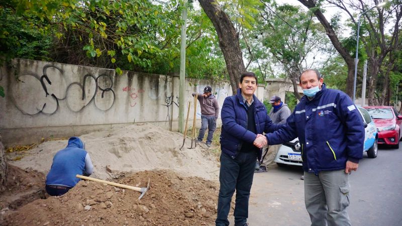 Continúan las conexiones de cloacas en el departamento Valle Viejo