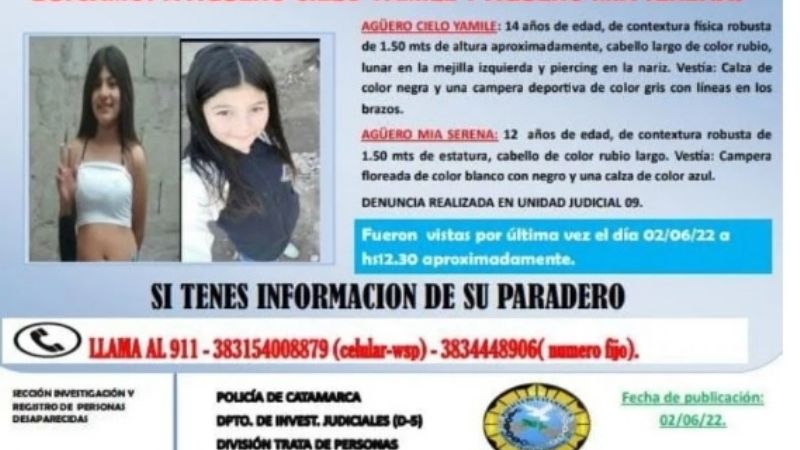 Buscan a dos adolescentes desaparecidas
