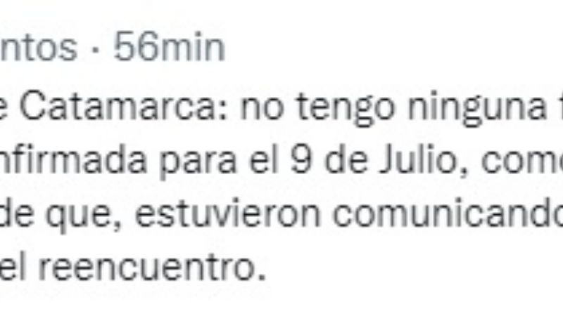 Abel Pintos negó show en Catamarca