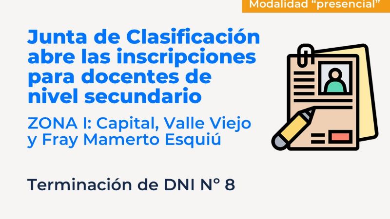 Junta de Clasificación abre las inscripciones para docentes
