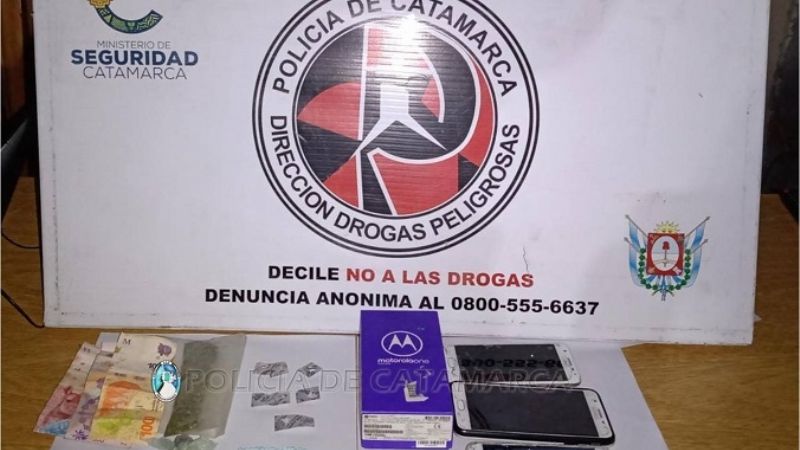 Secuestran sustancias prohibidas y dinero en efectivo