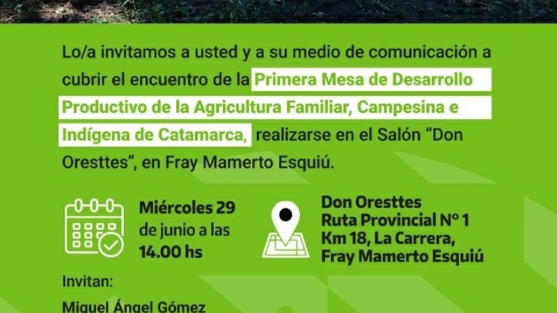 1ra Mesa Provincial de desarrollo productivo