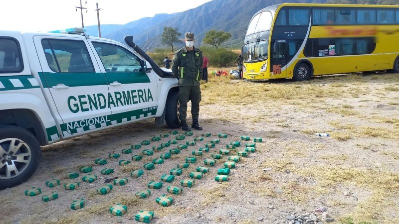 Ocultaban 20 kilos de hojas de coca en un ómnibus