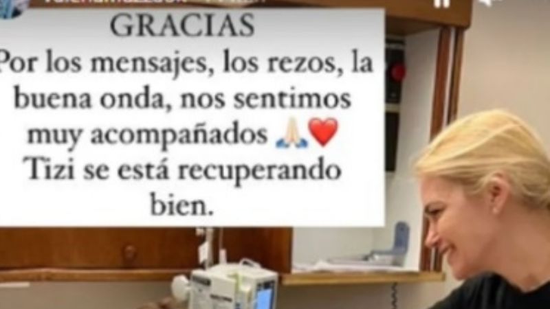 Valeria Mazza compartió la primera foto de Tiziano Gravier tras la operación
