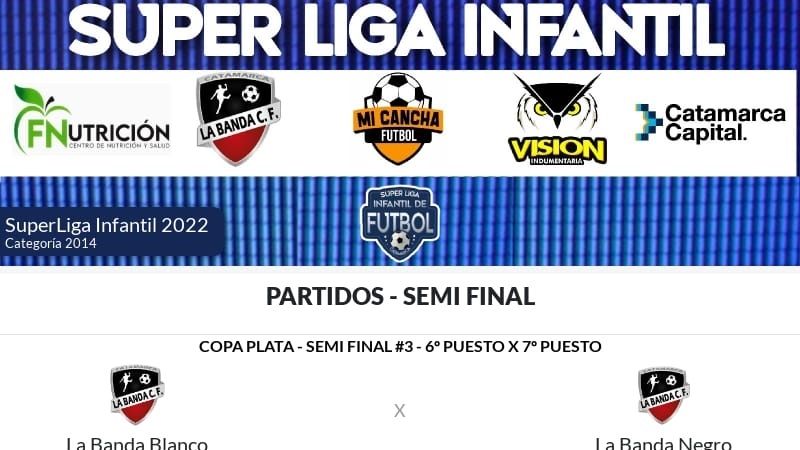 Juegan las Semifinales de la Superliga Infantil de Fútbol