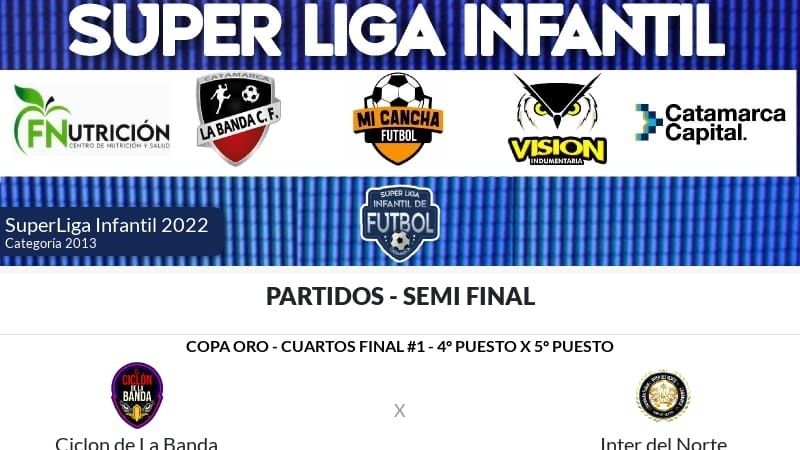 Juegan las Semifinales de la Superliga Infantil de Fútbol