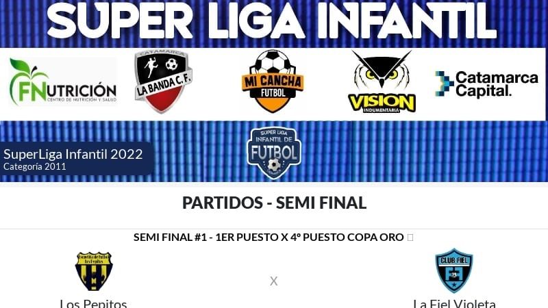 Juegan las Semifinales de la Superliga Infantil de Fútbol