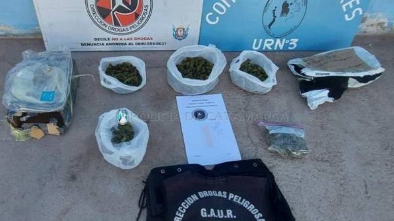 Retuvieron una encomienda con marihuana