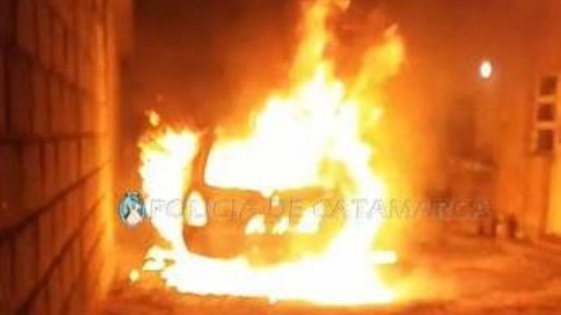 Se incendió un vehículo