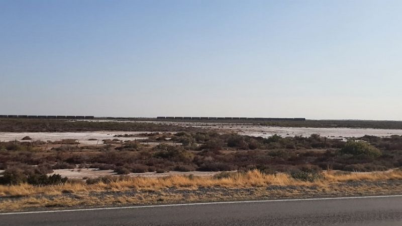 Descarriló el tren en las salinas
