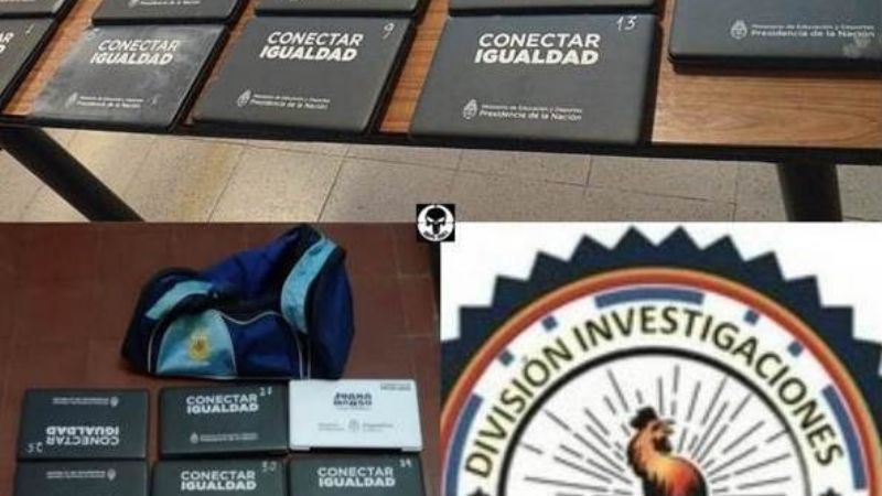 Encontraron una parte de las Netbook robadas de una escuela