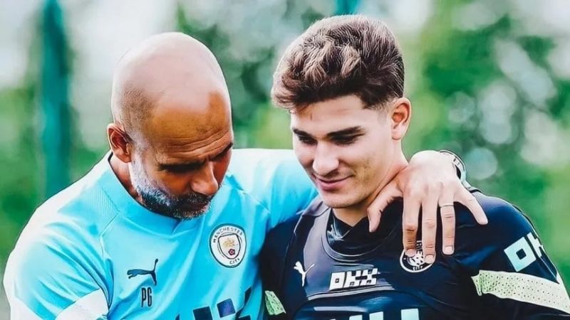 Guardiola elogió a Julián Álvarez y agradeció a Gallardo