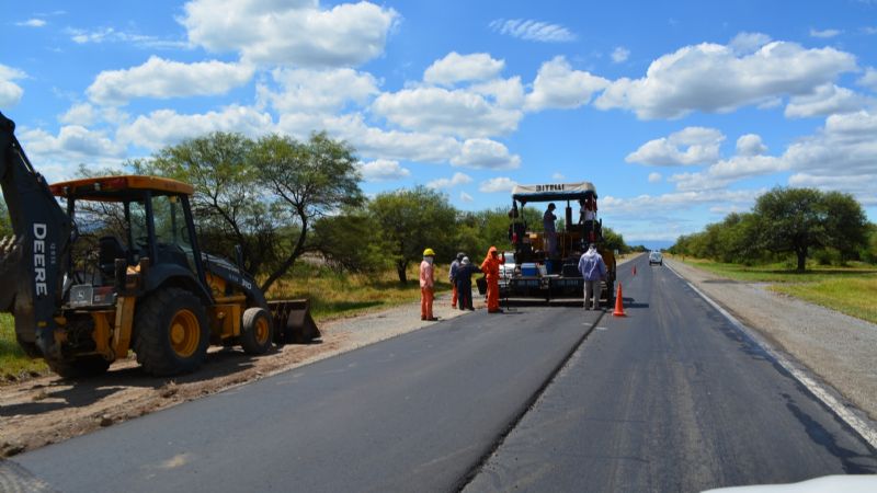 Finalizó la obra de repavimentación de 17 kilómetros de ruta nacional 38