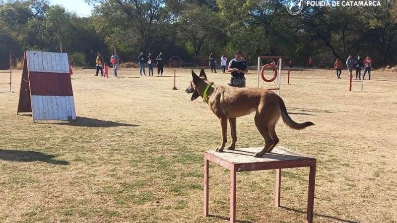 Personal de la División Canes brindó una charla educativa a alumnos de la Escuela N° 239