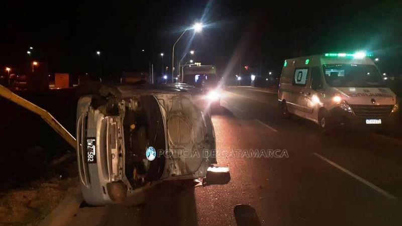 Vuelco en el sur de la Capital