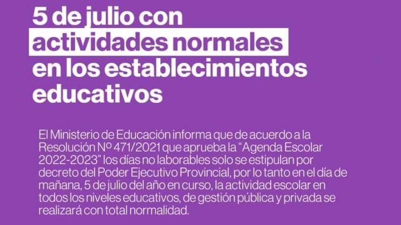 Actividad normal para los colegios de Capital en martes