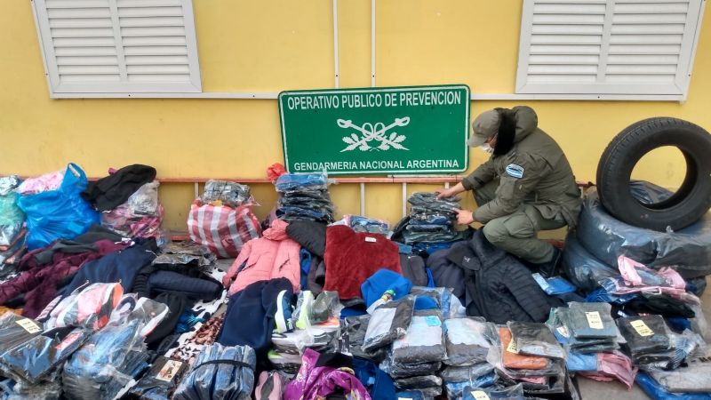 Incautaron mercadería de contrabando con un avalúo que supera el millón de pesos