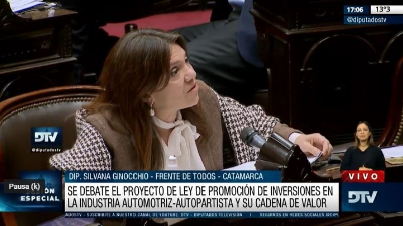 Ginocchio avaló el proyecto que promueve la inversión en la industria automotriz
