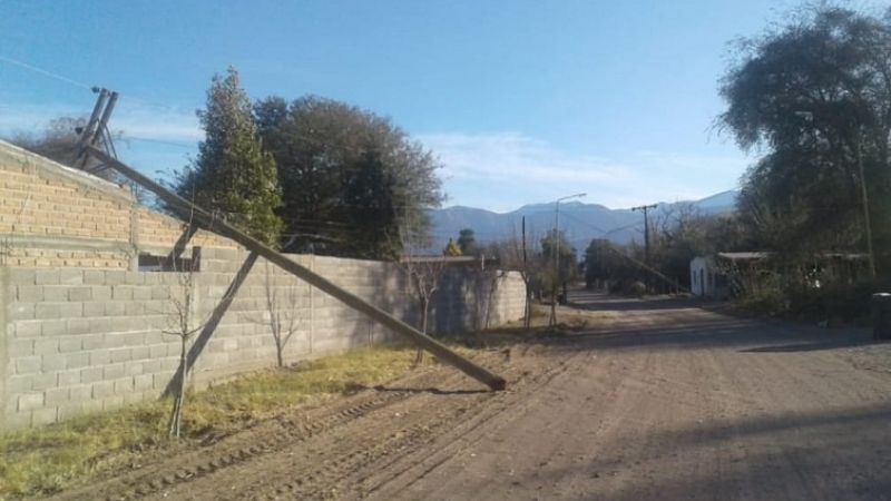 EC SAPEM informó que fuerte viento afectó el sistema eléctrico en Tinogasta