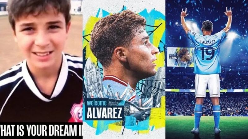 Julián Álvarez recibido como una "estrella” en el City