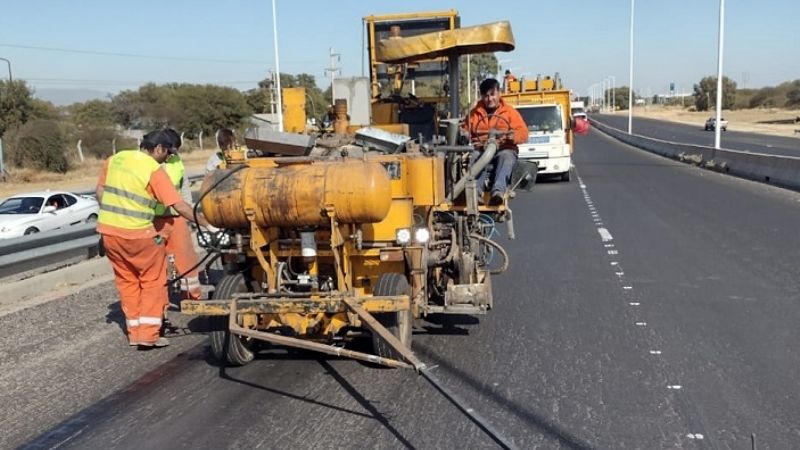 Comenzó la demarcación de calzada sobre 17 kilómetros de RN 38