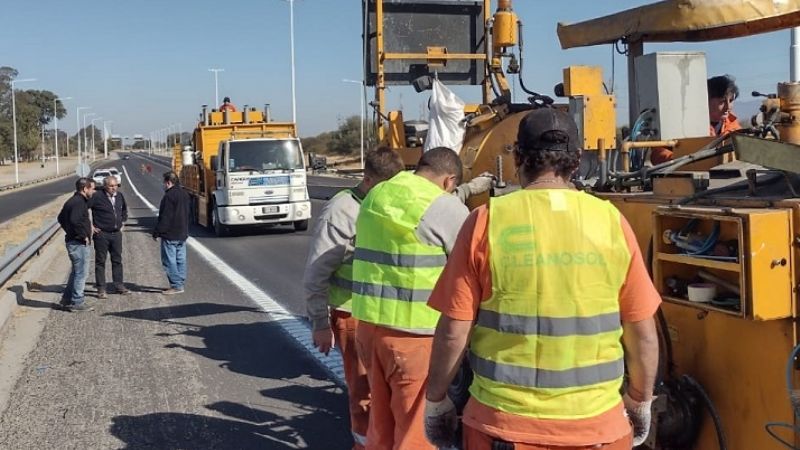 Comenzó la demarcación de calzada sobre 17 kilómetros de RN 38