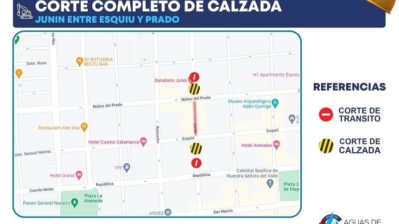 Reparan rotura de caño de gran tamaño en el Centro