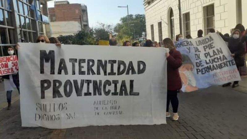 Masiva movilización de trabajadores de la salud en Valle Viejo y Capital