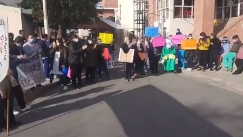 Protesta en el Hospital de Niños