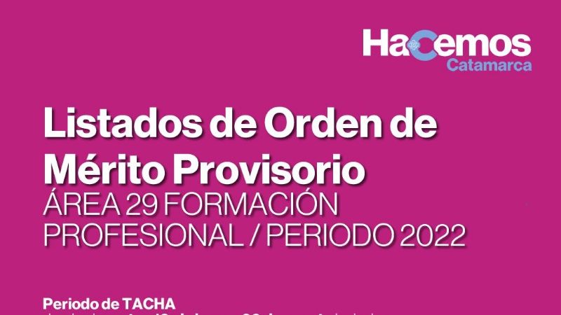 Tacha Área 29: de Formación Profesional todas las Zonas