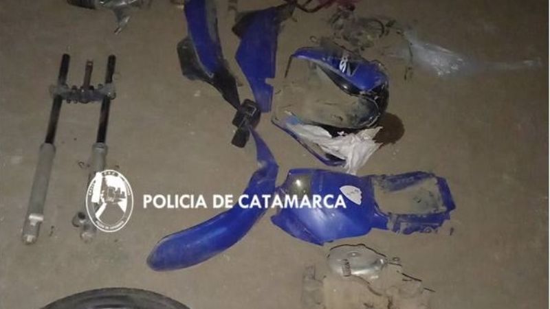 Recuperan una moto y secuestran varias motopartes