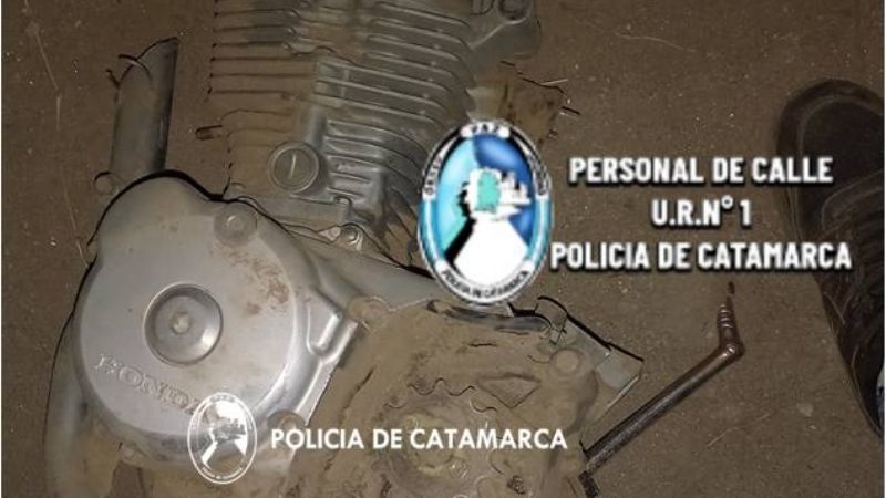 Recuperan una moto y secuestran varias motopartes