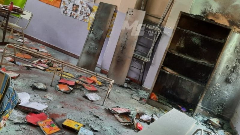 Se incendió una escuela y debieron evacuar al alumnado