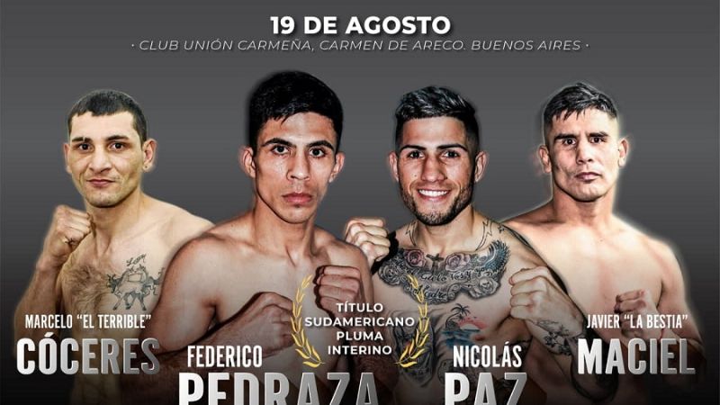 Cóceres-Maciel, Pedraza-Paz listos en Carmen de Areco