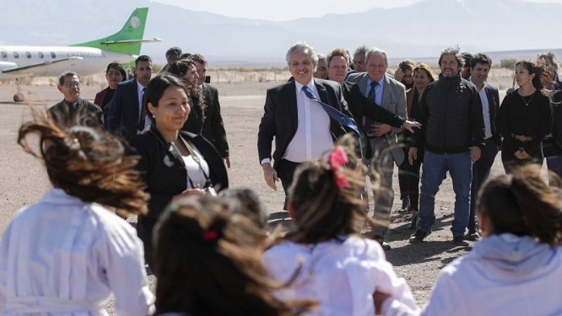 El Presidente recorrió el proyecto minero de litio Tres Quebradas