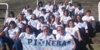 LAS PIONERAS, décadas después, recordando la hazaña del Azteca.