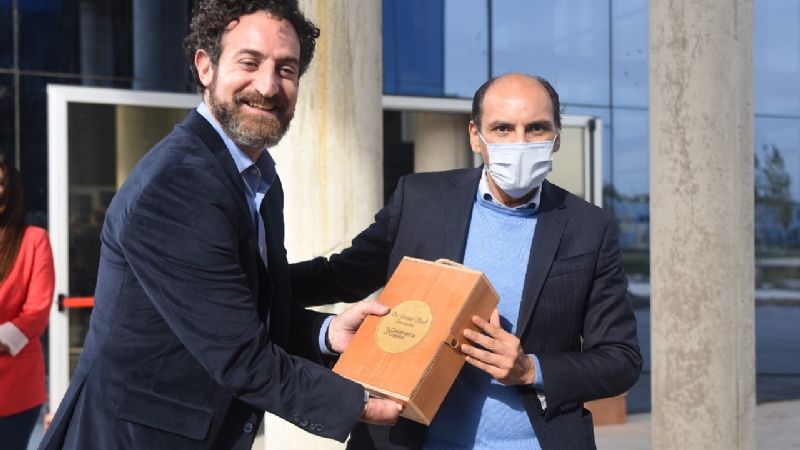 Gustavo recibió a Roberto Sukerman en el Nodo Tecnológico