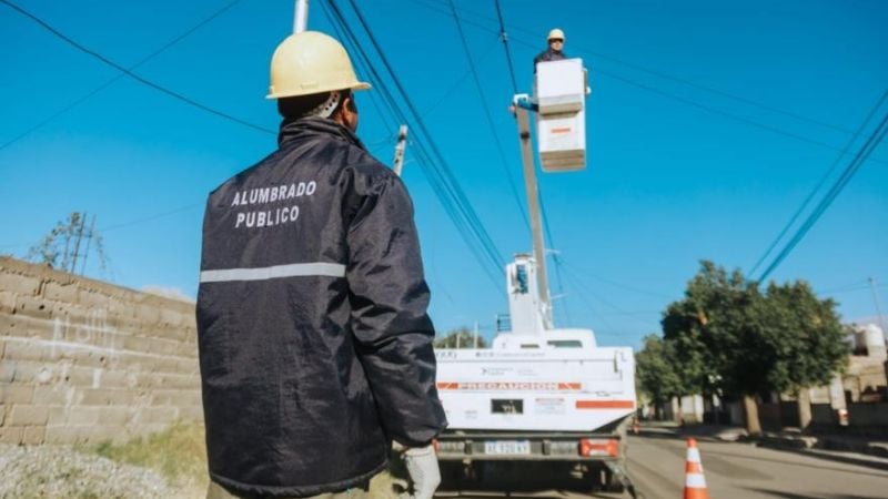 Barrio Eva Perón con luminarias Led