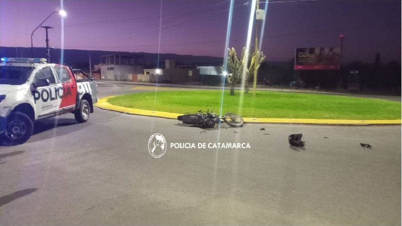 Motociclista lesionado en un siniestro vial